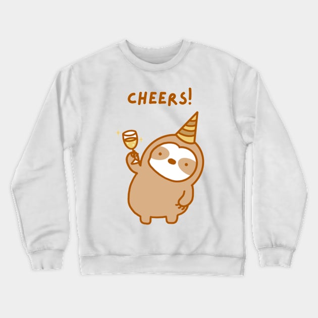 Cheers Celebration Sloth Crewneck Sweatshirt by theslothinme